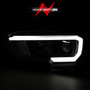 Anzo 111396 - 2016-2017 Toyota Tacoma Projector Headlights w/ Plank Style Switchback Black w/ Amber