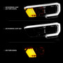Anzo 111380 - 2016-2017 Toyota Tacoma Projector Headlights w/ Plank Style Design Chrome/Amber w/ DRL