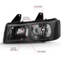 Anzo 111474 - 2003-2017 Chevy Express Crystal Headlight Black