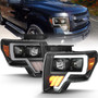 Anzo 111445 - 2009-2014 Ford F-150 Projector Light Bar G4 H.L. Black Amber Anzo 111445 - 2009-2014 Ford F-150 Projector Light Bar G4 H.L. Black Amber