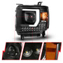 Anzo 111450 - 2014-2015 Gmc Sierra 1500HD Projector Plank Style Headlight Black W/ Drl