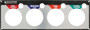 AllStar Performance ALL80128 - Repl 4 Gauge Panel OP/WT/OT/FP
