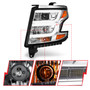 Anzo 111493 - 2015-2020 Chevy Tahoe Projector Headlights Plank Style Chrome w/DRL