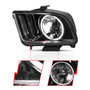 Anzo 121033 - 2005-2009 Ford Mustang Crystal Headlights w/ Halo Black (CCFL)