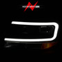Anzo 111537 - 99-04 Jeep Grand Cherokee Crystal Headlights - w/ Light Bar Black Housing