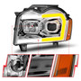 Anzo 111544 - 05-07 Jeep Grand Cherokee Projector Headlights - w/ Light Bar Switchback Chrome Housing