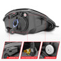 Anzo 121332 - 2000-2005 Mitsubishi Eclipse Projector Headlights w/ Halo Black