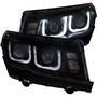Anzo 121508 - 2014-2015 Chevrolet Camaro Projector Headlights w/ U-Bar Black