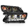 Anzo 121492 - 2013-2015 Honda Accord Projector Headlights w/ U-Bar Black