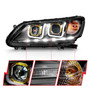 Anzo 121492 - 2013-2015 Honda Accord Projector Headlights w/ U-Bar Black