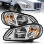 Anzo 131031 - 2002-2014 Freightliner M2 LED Crystal Headlights Chrome Housing w/ Clear Lens (Pair)