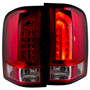 Anzo 311225 - 2007-2013 Chevrolet Silverado 1500 LED Taillights Red/Clear G2