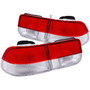 Anzo 221147 - 1996-2000 Honda Civic Taillights Red/Clear - OEM 4pc