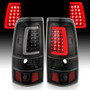 Anzo 311333 - 2003-2006 Chevy Silverado 1500 LED Taillights Plank Style Black w/Clear Lens