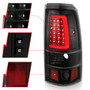 Anzo 311330 - 1999-2002 Chevy Silverado 1500 LED Taillights Plank Style Black w/Clear Lens
