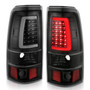 Anzo 311330 - 1999-2002 Chevy Silverado 1500 LED Taillights Plank Style Black w/Clear Lens