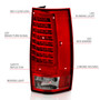 Anzo 311323 - 2007-2014 Chevy Tahoe LED Taillight Plank Style Chrome With Red/Clear Lens