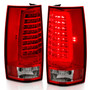 Anzo 311323 - 2007-2014 Chevy Tahoe LED Taillight Plank Style Chrome With Red/Clear Lens
