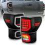 Anzo 311336 - 2007-2013 Toyota Tundra LED Taillights Plank Style Black w/Clear Lens