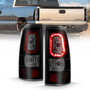Anzo 311325 - 1999-2002 Chevy Silverado 1500 LED Taillights Plank Style Black w/Smoke Lens