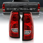 Anzo 311302 - 2004-2007 Chevy Silverado Taillight Red/Clear Lens w/Black Trim (OE Replacement)