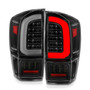 Anzo 311400 - 16-21 Toyota Tacoma LED Tail Lights - w/ Light Bar Sequential Black Housing & Clear Lens