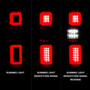 Anzo 311419 - 19-21 Chevy Silverado Work Truck Full LED Tailights Chrome Housing Red Lens G2(w/C Light Bars)