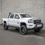 ARIES 2556015 - AdvantEDGE 5-1/2" x 91" Black Aluminum Side Bars, Select Silverado, Sierra Crew