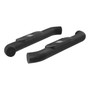 ARIES AL231008 - Big Step 4" Black Aluminum Round Side Bars, Select Jeep Wrangler JK