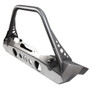 Artec Industries JJ8030 - Bare Steel Nighthawk Mid-tube Stinger Front Bumper with Aluminum Skid for JK, JL, and JT - Bare Steel