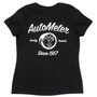 AutoMeter 0423WM - T-SHIRT, WOMENS MEDIUM, BLACK, VINTAGE