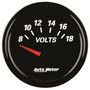 AutoMeter 1293 - Designer Black II 52mm 18V Voltmeter Gauge