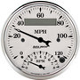 AutoMeter 1681 - Gauge Tach/Speedo 3-3/8in. 120MPH & 8K RPM Elec. Program. Old Tyme Wht