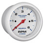 AutoMeter 200752 - Marine White Ultra-Lite Gauge 3-3/8in Tachometer 6K RPM