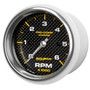 AutoMeter 200752-40 - Marine Carbon Fiber Ultra-Lite Gauge 3-3/8in Tachometer 6K RPM