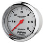 AutoMeter 200752-35 - 3-3/8 in. IN-DASH TACHOMETER, 0-6,000 RPM, MARINE CHROME ULTRA-LITE
