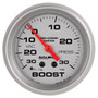 AutoMeter 200775-33 - Marine Vac/Boost Gauge 2 5/8in  30INHG 30PSI Mechanical- Silver