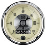 AutoMeter 2089 - Gauge Speedo 3-3/8in. 120MPH Elec. Program W/Wheel Odo Prestige Antq. Ivory
