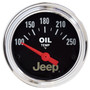 AutoMeter 880429 - Jeep 52.4mm Short Sweep Electronic 100-250 Def F Oil Temperature Gauge