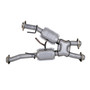 BBK 1810 - 79-93 Mustang 5.0 Short Mid X Pipe w Catalytic Converters 2-1/2 For Automatic Long Tube Headers