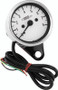 Bikers Choice 490293 - 2.5 Inch Chrome Mini Tach Universal White Face 8000 RPM