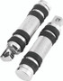 Bikers Choice 490485 - Big Twin & XL Chrome Knurled Male Mount Footpegs W/Rubber Bands Pr
