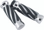 Bikers Choice 498415 - 81-17 XL & Big Twin Dual Cable Chrome & Black Twisted Grips Pr