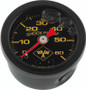 Bikers Choice 496459 - 0-60 PSI Oil Pressure Gauge Black Face Black Bezel Liquid Filled Universal Custom