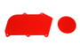BMR FP005R - 64-72 A-Body Heater Delete Panel Aluminum (Non-A/C Vehicles Only) - Red