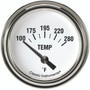 Classic Instruments WH226SLF-08 - White Hot 2 5/8" Short Sweep Water Temperature Gauge