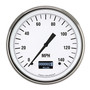 Classic Instruments WH56DSLF - White Hot 4 5/8" Speedometer with Information Screen