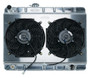 Cold Case Radiators GPG38K - 66-67 GTO Aluminum Radiator And 12 Inch Dual Fan Kit W/AC MT