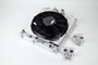 CSF 2858X - Universal Half Radiator w/-16AN & Slip-On Fittings/12in SPAL Fan & Shroud