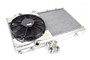 CSF 7075 - 96-07 Mitsubishi Evo 4/5/6/7/8/9 Full-Slim Radiator w/12in Fan & Shroud/-16AN & Slip On Fitting